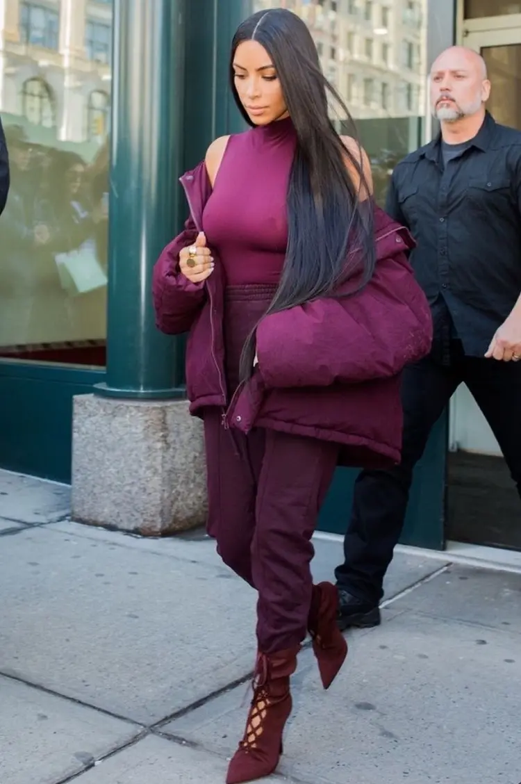 kim kardashian style outfit inspiration monochromatic