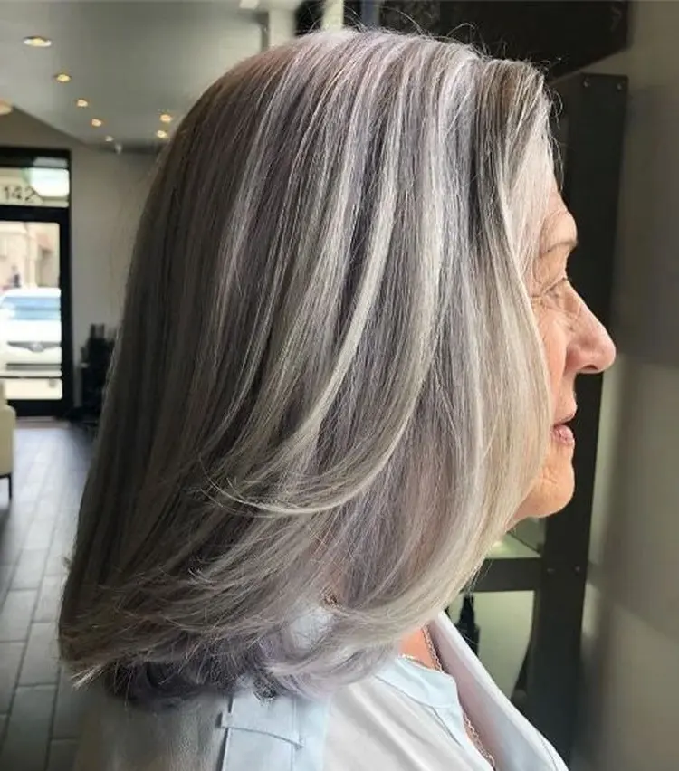 long bob haircuts for women over 70 gray hair
