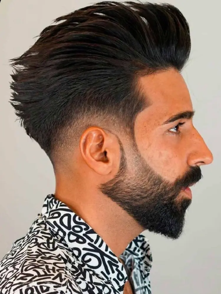 low fade taper haircut for men volume blowout