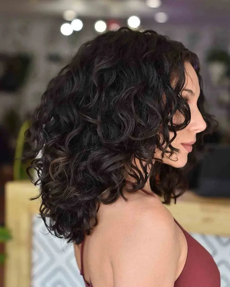 medium length haircut curly face framing layers