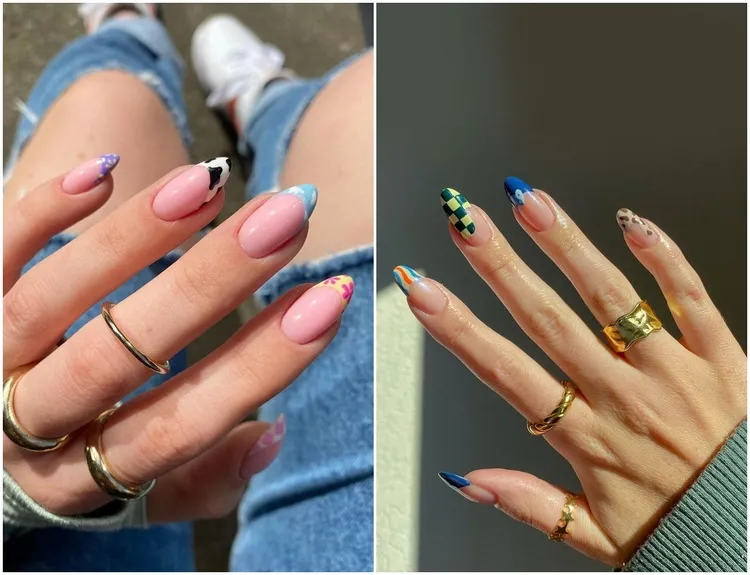 mix and match nail art manicure ideas eclectic design