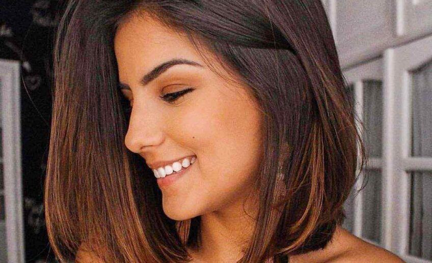 modern haircut bob hairstyle for medium length hair side parted