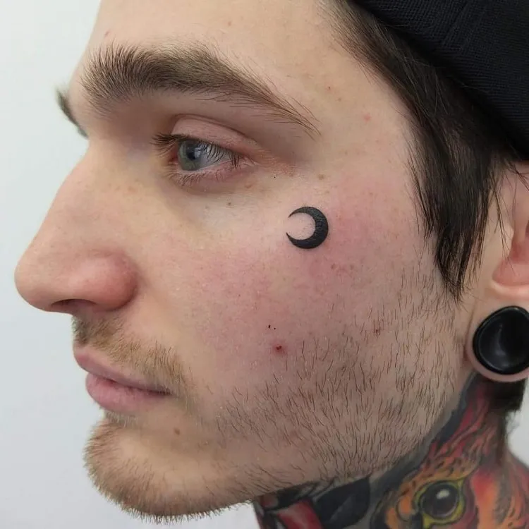 moon-face-tattoo-for-men-and-women