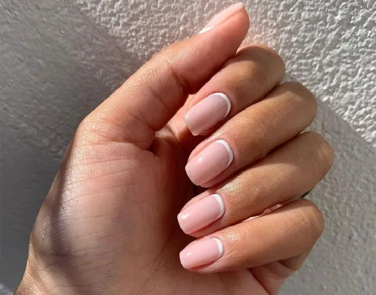 moon nails reverse french manicure