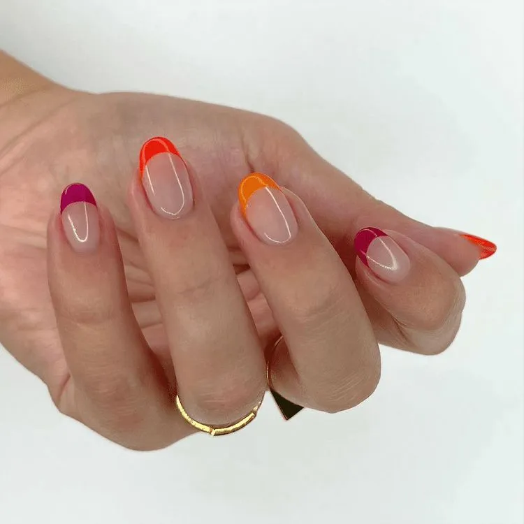 multicolour-french-tip-nails