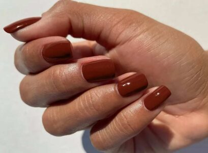 nail polish idea dark brown