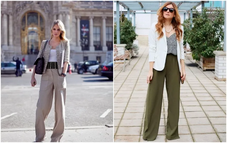 office outfits with palazzo pants color trends 2023