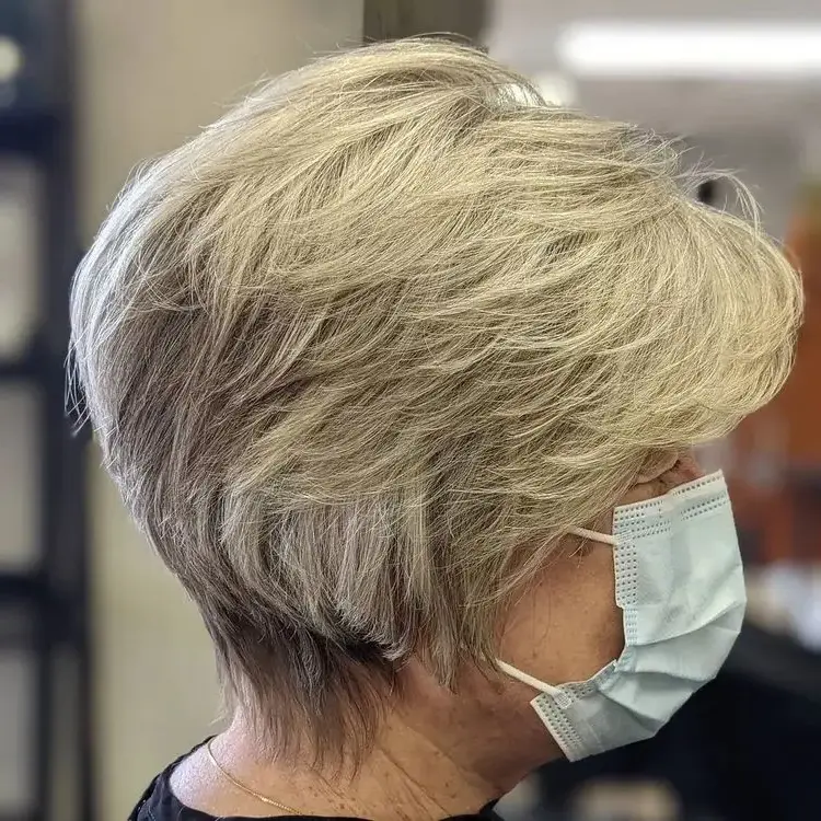 pixie haircut with layers for women over 70