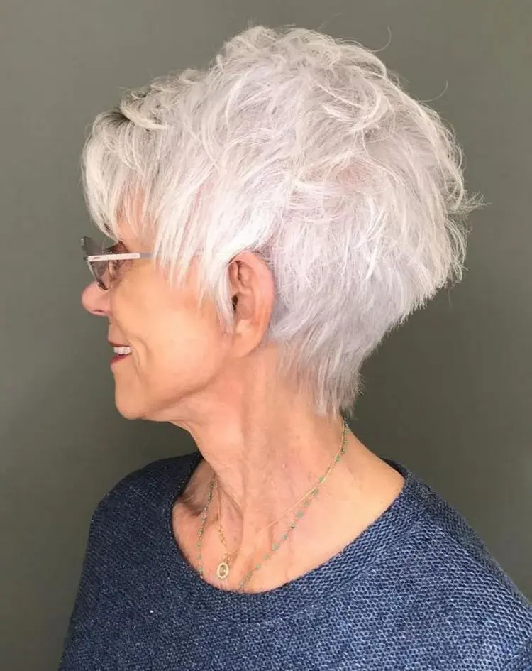 pixie haircuts for women over 70 with white hair