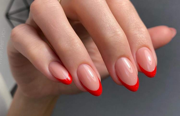 red french tip manicure easy trendy idea