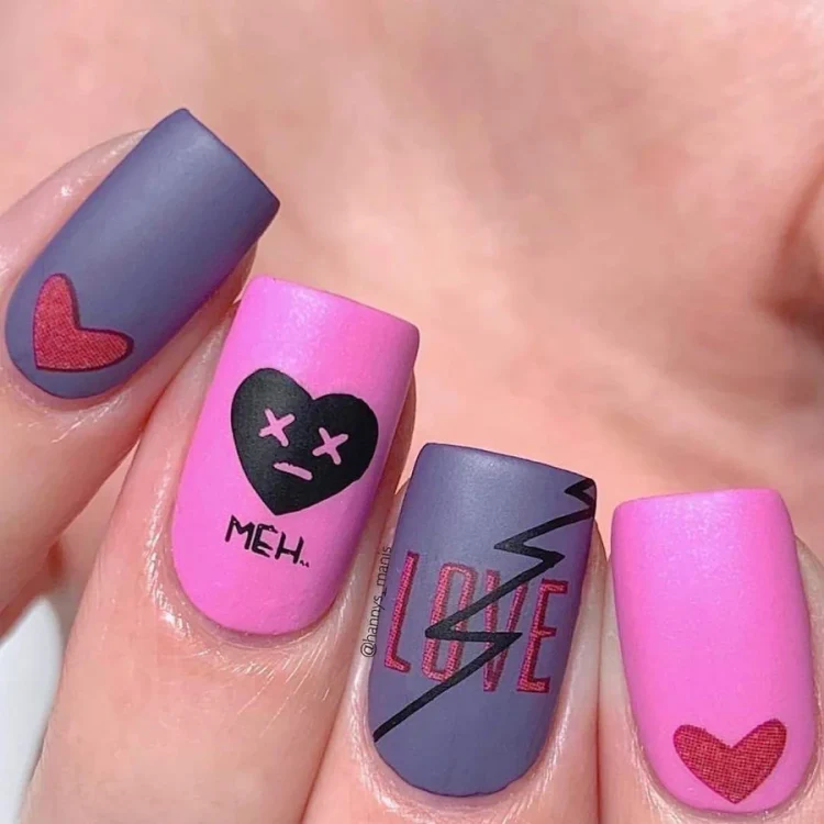say no to loving on valentines day with a simple manicure idea