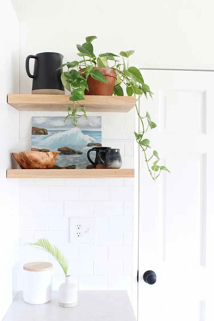 simple shelves for a nice corner