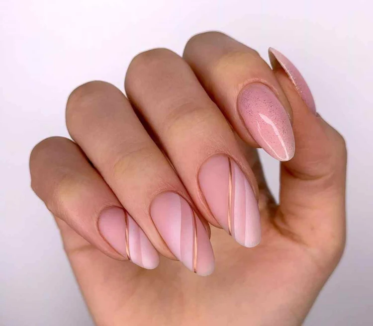 trendy pink manicure different techniques nail art ideas 2023