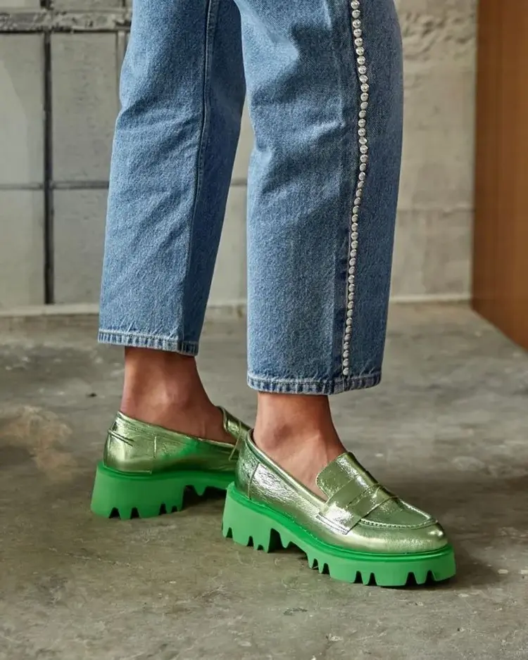 trendy shoe colors for spring 2023 women fashion loafers