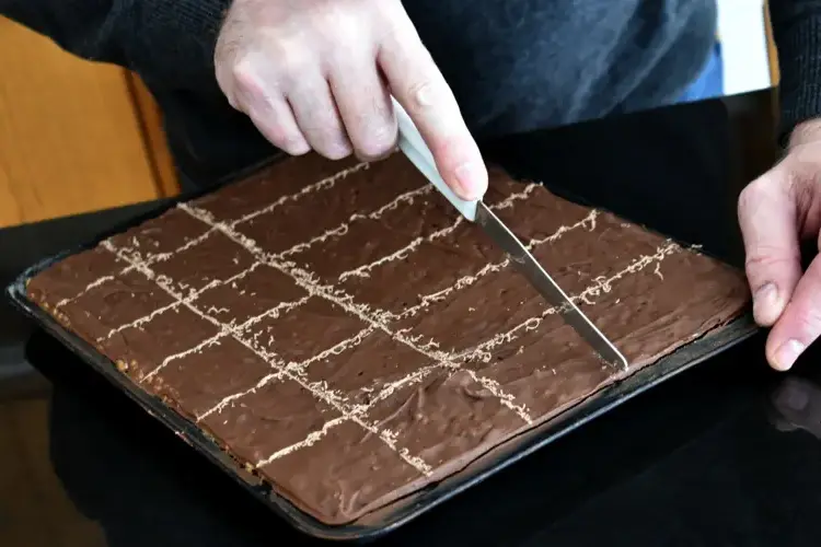 vegan chocolate glaze for millionaires shortbread cake dessert