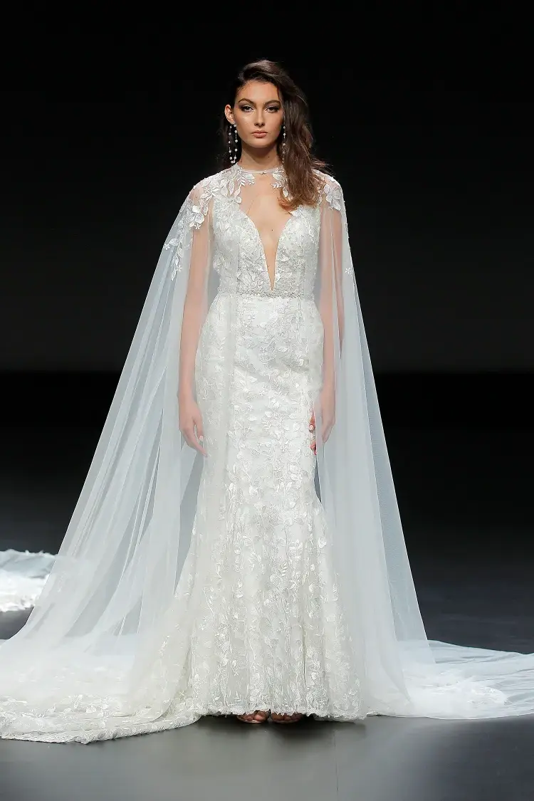 wedding dresses 2023 trends bridal cloak cape princess style