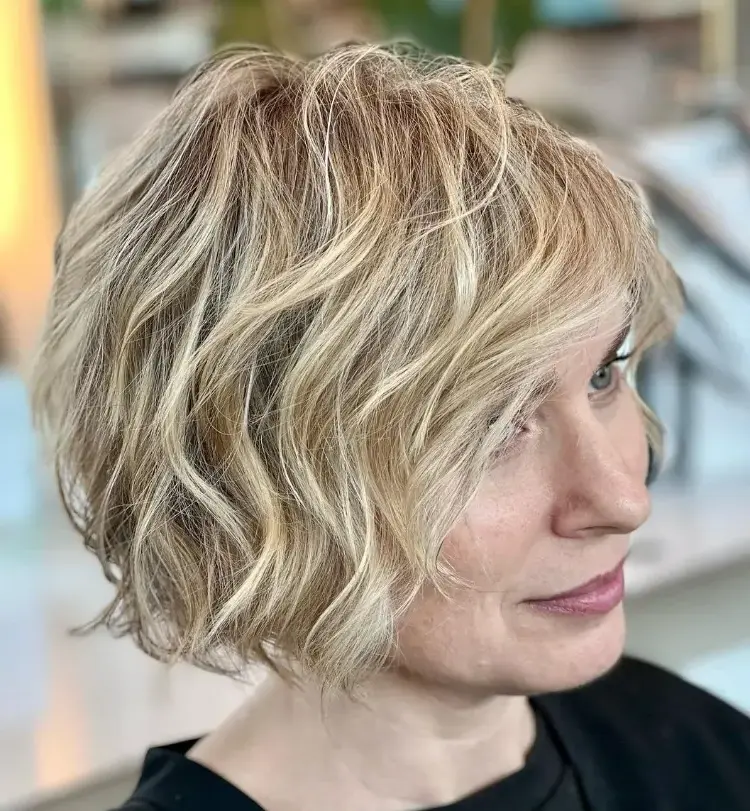 what short square bob after 50 to choose to look younger for women over 50