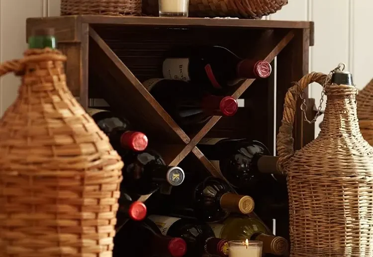 wine storage ideas wooden cabinet merlot interior design