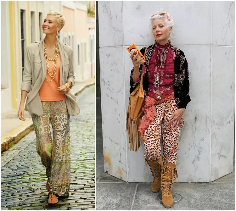 Boho Outfits for Women Over 50 with Pants