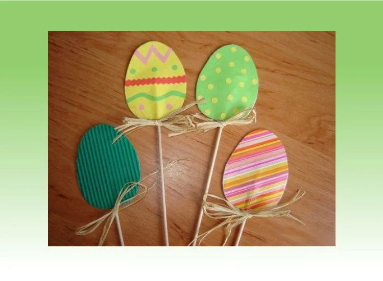 easter crafts for kids paper eggs for decoration for flower pots