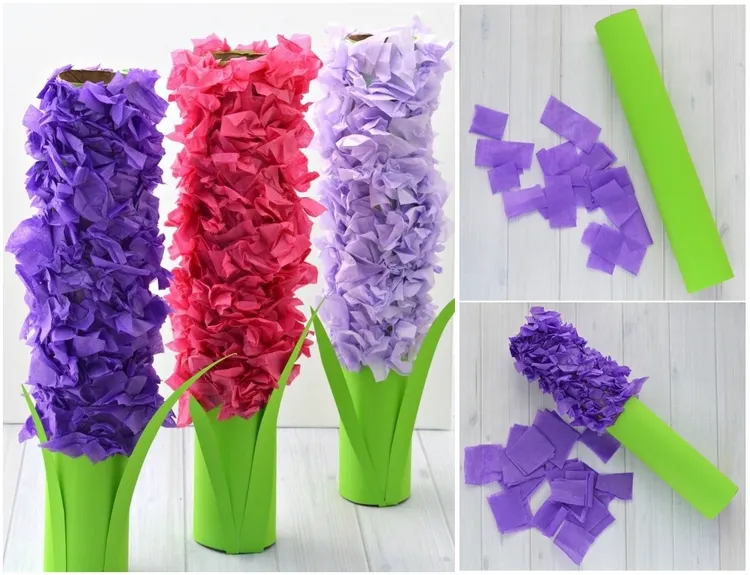 easy diy toilet paper roll hyacinth flowers for easter tutorial