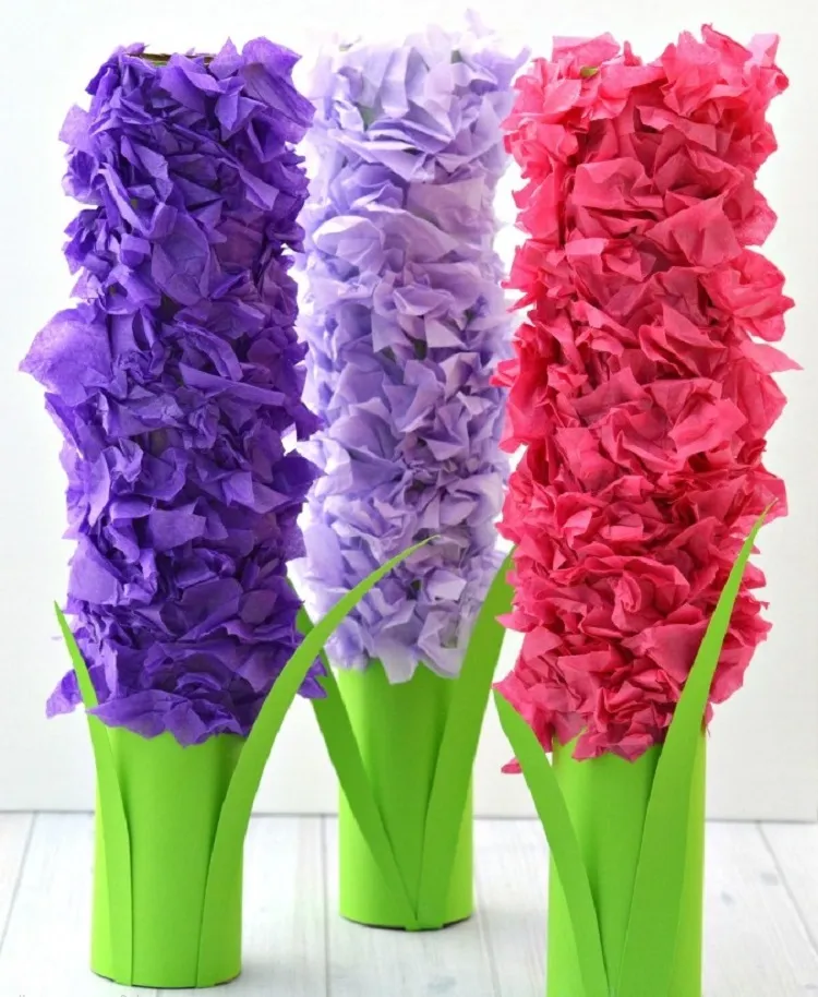 easy diy toilet paper roll hyacinth flowers for easter