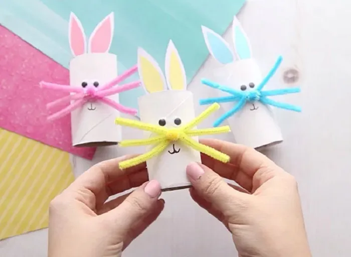 easy easter crafts for kids diy toilet paper roll bunny