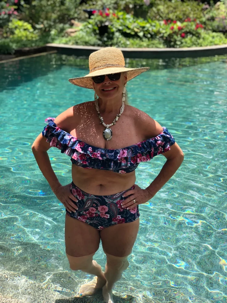 High waist bikini for women over 60
