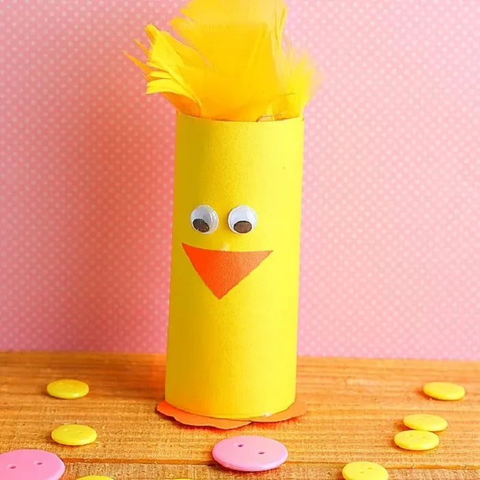 how to make paper roll chicks easy diy easter project