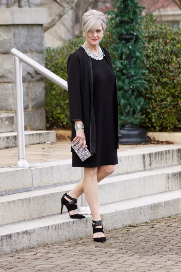 Little black dress for women over 50 2023 styling ideas to look