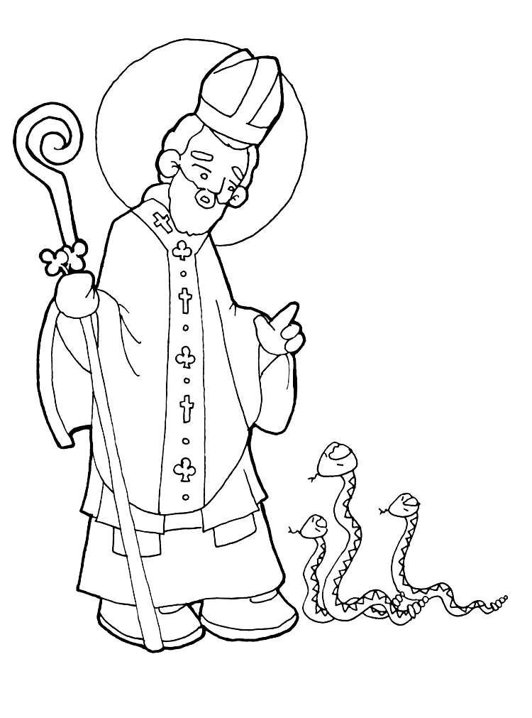 St. Patrick who banished all snakes in Ireland