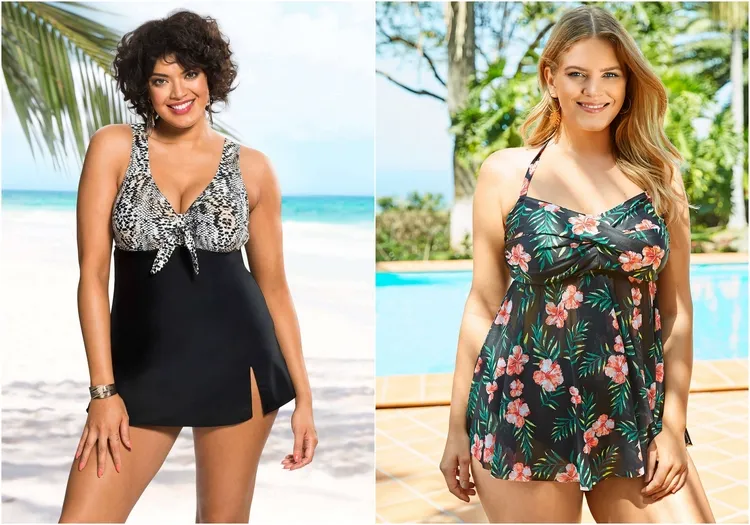 trendy tankini for curvy women