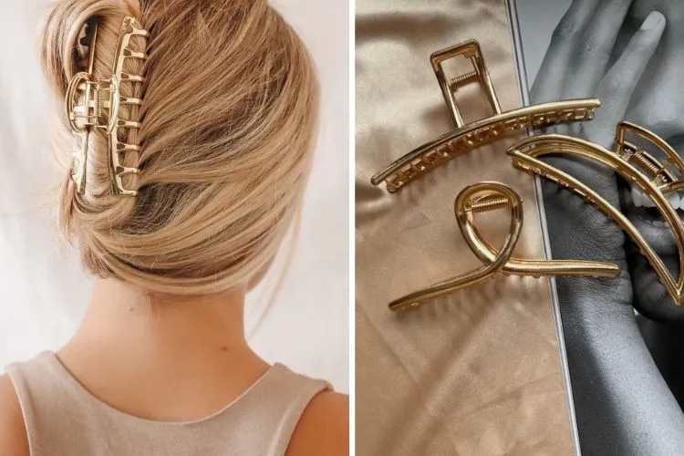 are claw clips in 2023 metallic hair accessories