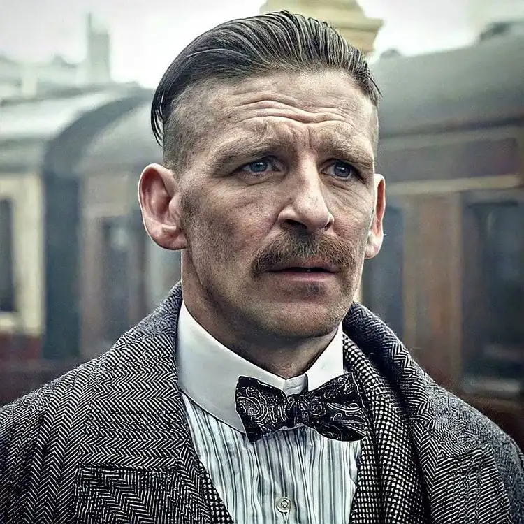 arthur shelby slicked back undercut men hairstyle trends french crop