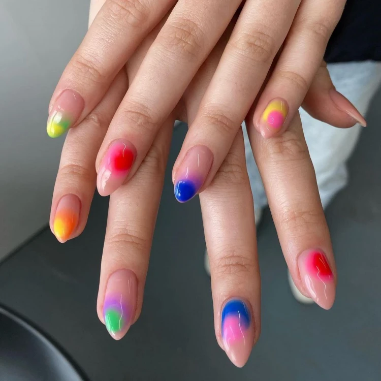 aura nails 2023 colorful choice trendy nail design