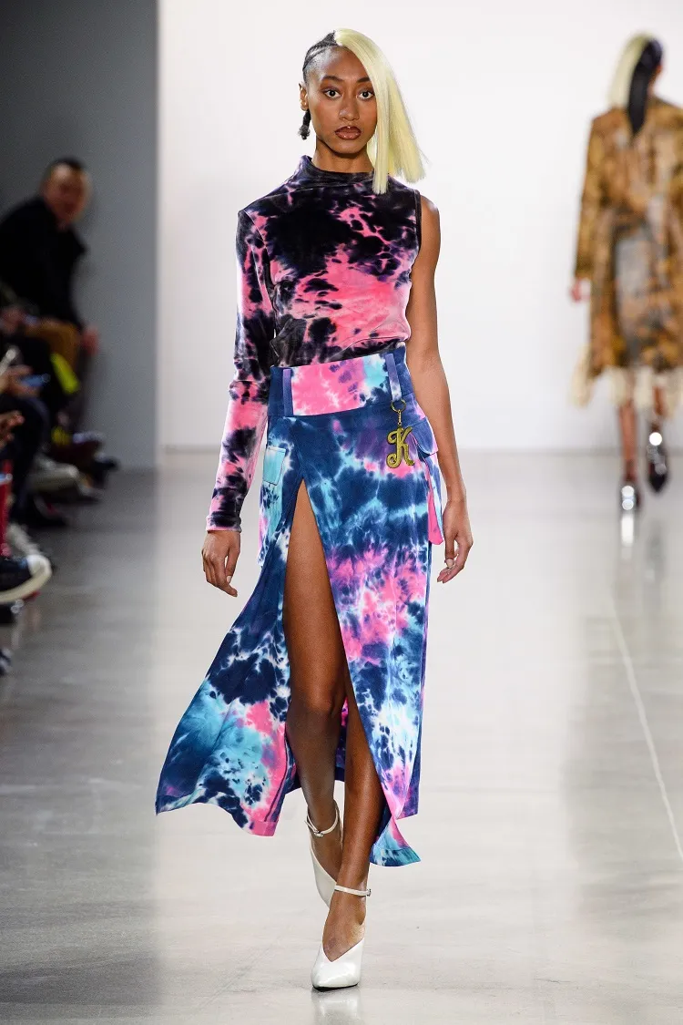 aura tie dye dress fashion runways spring trends 2023
