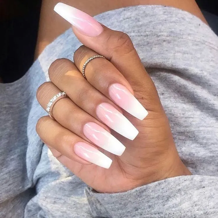 baby pink ombre nails light pink nails classic manicure