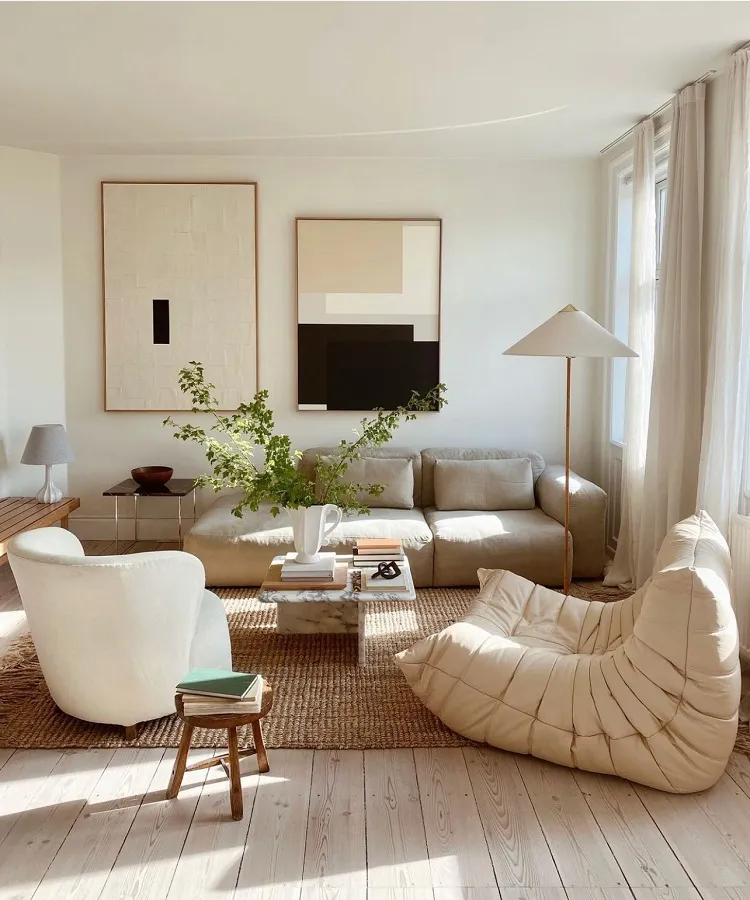 beige and pink living room decor ideas modern minimalistic simple design