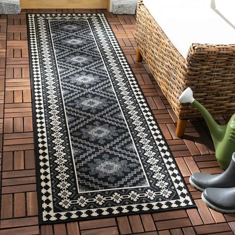 black and white rugs outdoor runner rugs