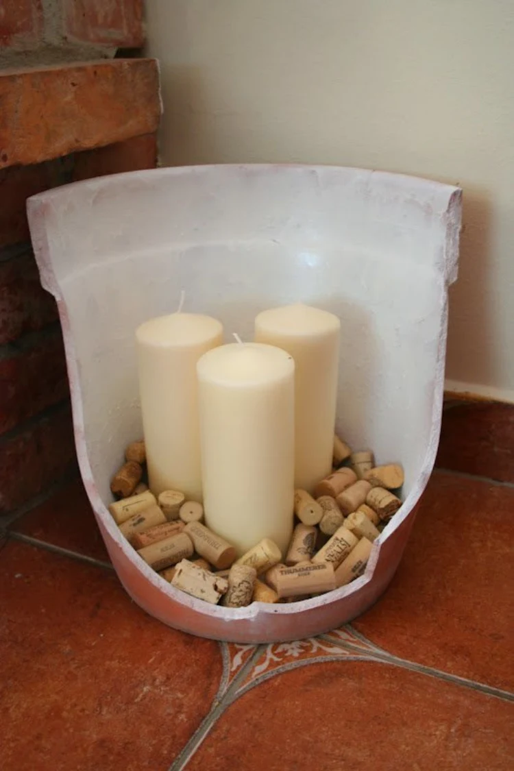 candle holder easy creative idea to reuse broken pots