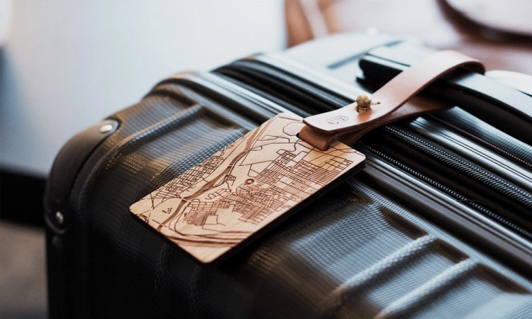 custom wood luggage tags to match individual needs