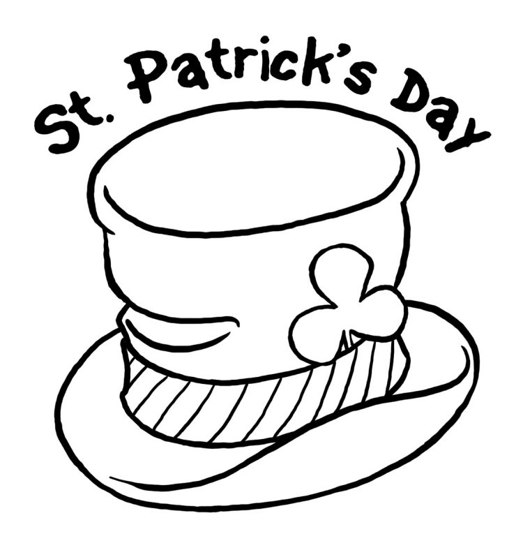 cute st. patrick's day coloring page for kids