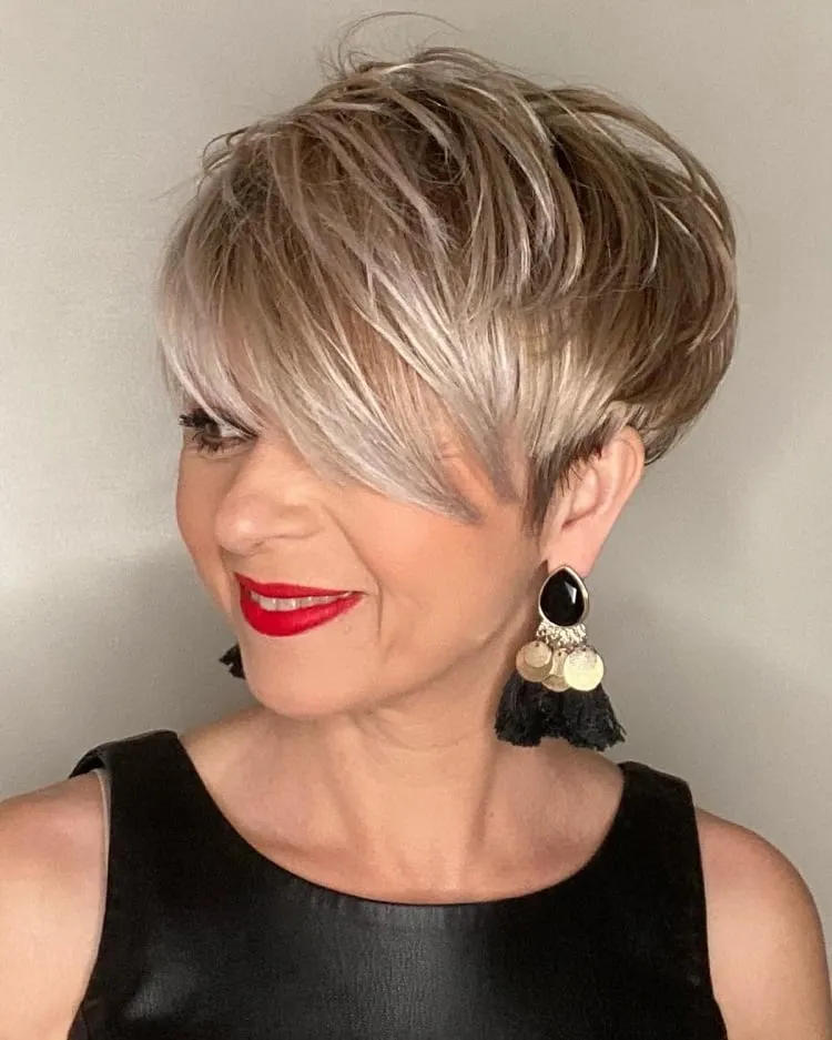 dark blonde pixie cut_short hairstyles for women over 50