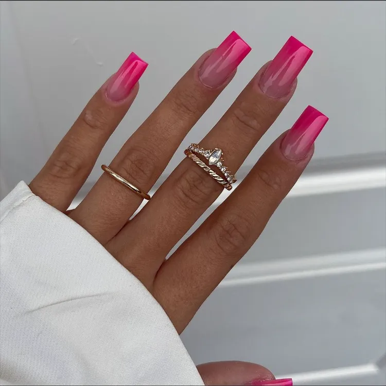 dark pink ombre nails classic and stylish manicure how to do your nails
