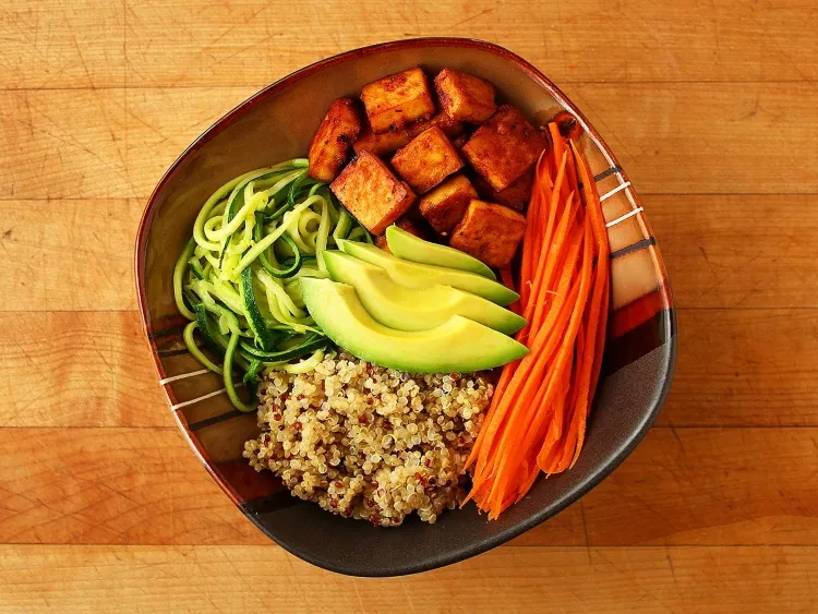 dinner ideas lent tofu zucchini melon carrot