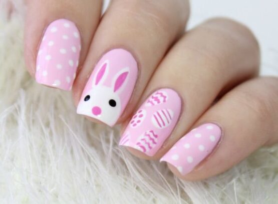 easter manicure neutral colors pastels