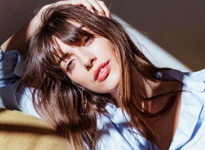 french girl bangs straight dark hair