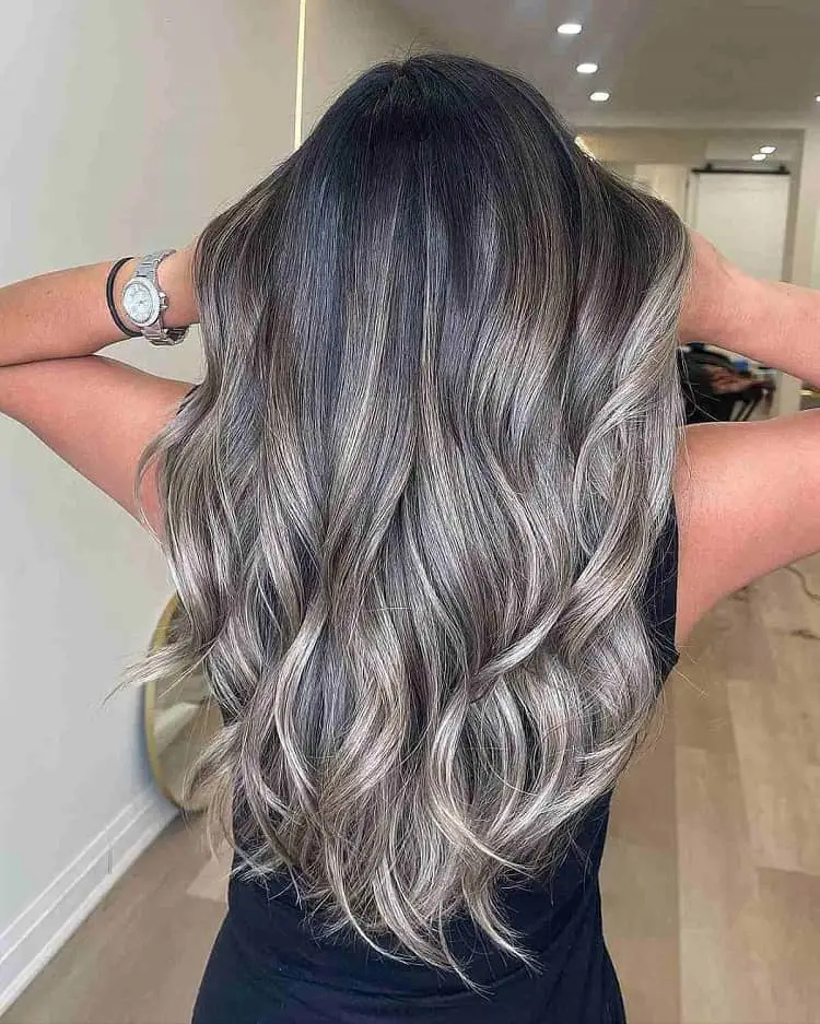 gray balayage_is gray hair in style in 2023