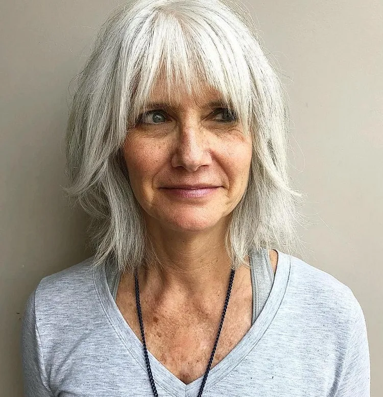 gray hair haircut trends for women over 70