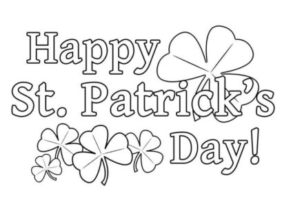 happy st patrick's day and shamrocks